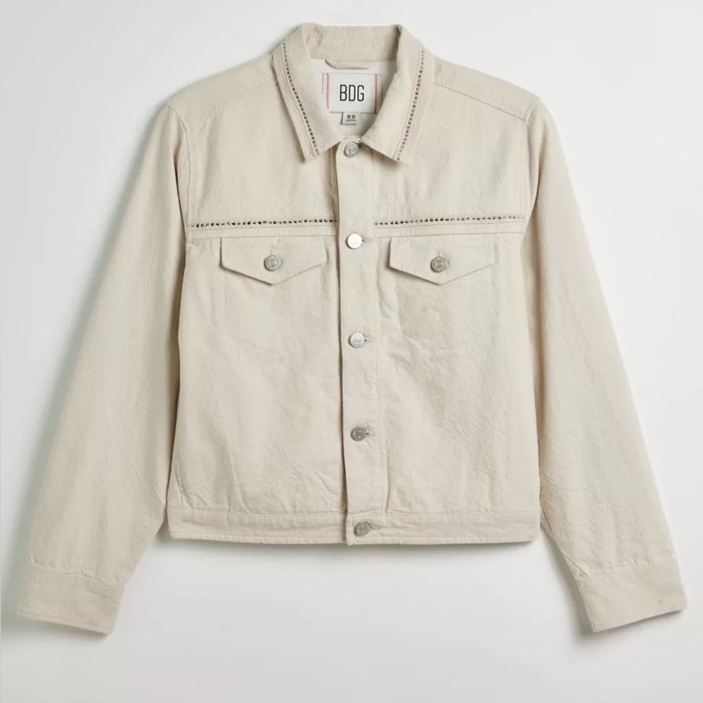 BDG Cropped Canvas Trucker Jacket - Picture 4 of 12